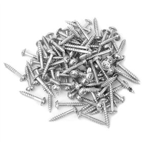 Ensemble de vis autotaraudeuses de 100 pièces M4-25mm Vis à goujons métalliques obliques