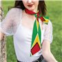 LLKGOT Foulard en satin pour femme Motif drapeau de la Guyane Noir Taille unique, Noir/blanc, taille unique