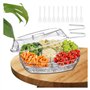 VERIMP Plateau De Service D'apéritif, Plateau De Service D'apéritif À 5 Compartiments Contenant De Condiments Refroidis par Glac