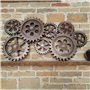 KEPMOGOH 3D Décoration Murale De Bar À La Maison De Roue Dentée En Bois Industrielle Vintage, Decoration Murale De Roue Dentée D