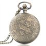 Montre de Poche Homme, Vintage Big H Bronze Montre de Poche à Quartz Style Chinois Animal Pendentif Collier, Cadeau Homme, Harry