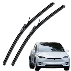 GCcv Jeu de Balais D'essuie-Glaces Avant Auto pour Tesla Model X 2016-2018 Pare-Brise Lame D'essuie-Glace pour Fenêtre de Voitur