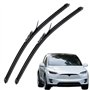 GCcv Jeu de Balais D'essuie-Glaces Avant Auto pour Tesla Model X 2016-2018 Pare-Brise Lame D'essuie-Glace pour Fenêtre de Voitur