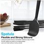 3PCS Spatule Résistant à la Chaleur Cuillère Silicone Spatule Pâtisseri