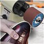 QYOEGSQ Machine Polissage Cuir Professionnelle,rectifieuse Bord Cuir de Bureau 350W,Ponceuse polisseuse électrique avec poignée 