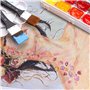 Lot de 4 Pinceaux Plats en Nylon Professionnels pour Peinture Acrylique, Aquarelle et à l'Huile