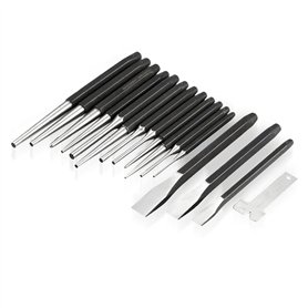 Ensemble de poinçons et burins mécaniques
