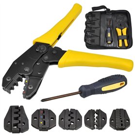 Wisfor Pince Sertir Cosse Électrique: 5 en 1 Pince à Sertir Cosses Électriques Embout de Cable Kit Outillage Electricien pour Co