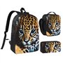 KOUUIP Joli sac à dos imprimé bébé Jaguar 1 avec trousse à déjeuner 3 pièces