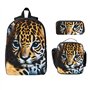 KOUUIP Joli sac à dos imprimé bébé Jaguar 1 avec trousse à déjeuner 3 pièces, léger sac à livres unisexe pour les voyages
