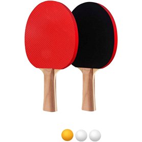 Lot de 2 raquettes de ping-pong + 3 balles de tennis de table tennis de table 3 raquettes 2