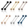 Liuxn 6 Paires 9/16 Pouces Cartilage Barbells en Acier Inoxydable Body Piercing Ring pour Lèvre à Joues