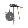 Eco Set Poêle à Paella 38 cm : Lot de 3 Pieds carrés + poêle à Paella en Acier Poli de 38 cm + brûleur à gaz de 300 mm
