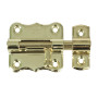 Amig - Verrou porte Mod. 384 | Targette de porte en Acier | Loquet de porte finission Laiton Verni | 30 mm | Serrure de porte ou