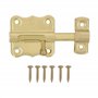 Amig - Verrou porte Mod. 384 | Targette de porte en Acier | Loquet de porte finission Laiton Verni | 30 mm | Serrure de porte ou