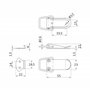 Amig - Fermeture pour Coffre | Lot de 2 Unités | 60 x 16 mm | Système de Fermeture à Loquet | Fermeture Métallique avec Ressorts