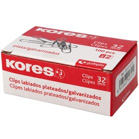 Kores 471275 Boîte de trombones galvanisés Argenté N° 2 (32 mm)