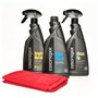 Tecnoxx Kit Pro Moto 3 produits haut de gamme pour le nettoyage et l'entretien des motos Contenant XL de 750 ml avec détergent, 