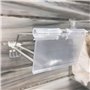 Lot de 50 porte-prix pour crochets en T. Étiquettes transparentes de 39 x 65 mm