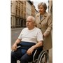 Ortones - Ceinture de Maintien et de Sécurité Pelvienne pour Fauteuil Roulant - Rembourrée et Réglable – Harnais Périnéal pour u