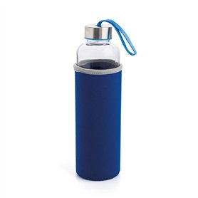 Quid Bouteille en verre avec étui bleu 0
