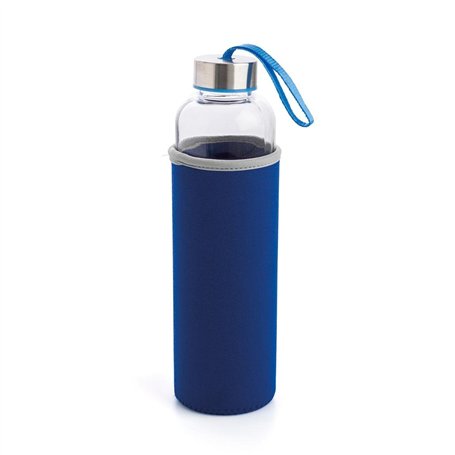 Quid Bouteille en verre avec étui bleu 0