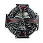 LKMY - Boucle de ceinture pour homme - Tête de mort occidentale - Croix celtique - Pour homme et femme - Pour la fête des pères