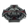 LKMY - Boucle de ceinture pour homme - Tête de mort occidentale - Croix celtique - Pour homme et femme - Pour la fête des pères,