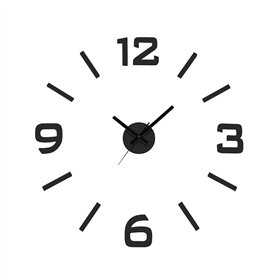 Horloge Murale Versa Noir Plastique