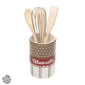 Pot pour ustensiles de cuisine Versa Céramique 10 x 15 x 10 cm