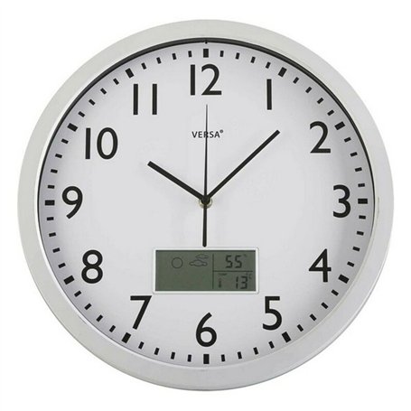 Horloge Murale Versa 18560239 Blanc Plastique Minimaliste 4 x 35 x 35 cm
