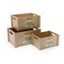Set de boîtes décoratives Versa Bois (3 Pièces)