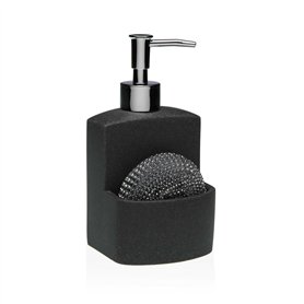 Distributeur de Savon Versa Noir Résine Céramique Minimaliste