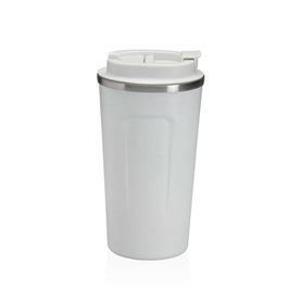 Verre avec Couvercle Versa Blanc Acier polypropylène 510 ml