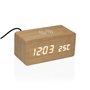 Pendule Réveil Versa Bois MDF Minimaliste 7 x 7 x 15 cm