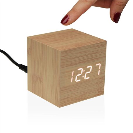 Pendule Réveil Versa Bois MDF Minimaliste 6