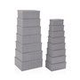 Set de boîtes décoratives Versa Gris Carton (15 Pièces)