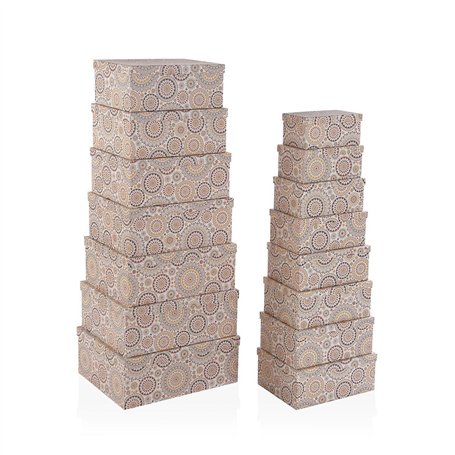 Set de boîtes décoratives Versa MARRAKECH Carton (15 Pièces)