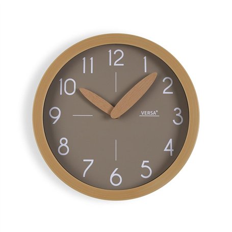 Horloge Murale Versa Gris Plastique Minimaliste 4