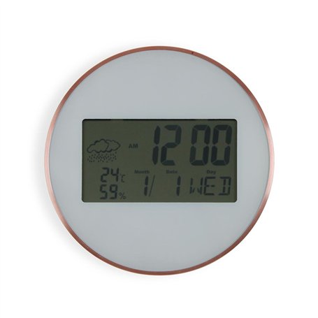 Horloge Murale Versa Blanc Plastique Minimaliste 2