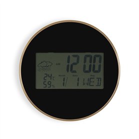 Horloge Murale Versa Noir Plastique Minimaliste 4