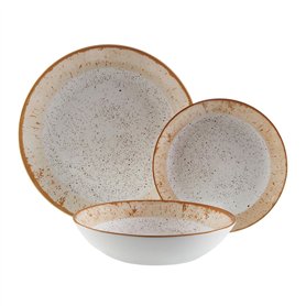 Assiettes Versa Marron Porcelaine 18 Pièces
