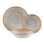 Assiettes Versa Marron Porcelaine 18 Pièces