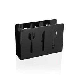 Porte-serviettes Versa Noir Métal Céramique Acier Fer 4