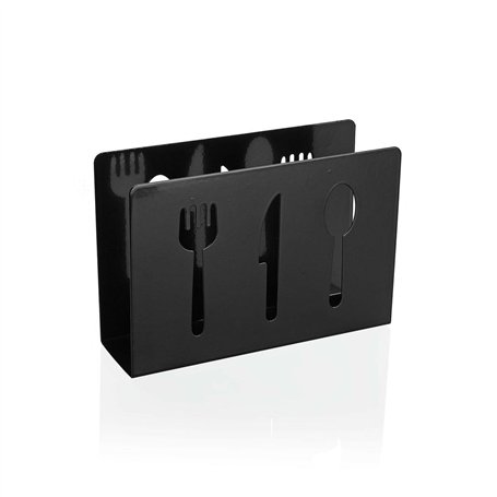 Porte-serviettes Versa Noir Métal Céramique Acier Fer 4