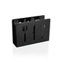 Porte-serviettes Versa Noir Métal Céramique Acier Fer 4