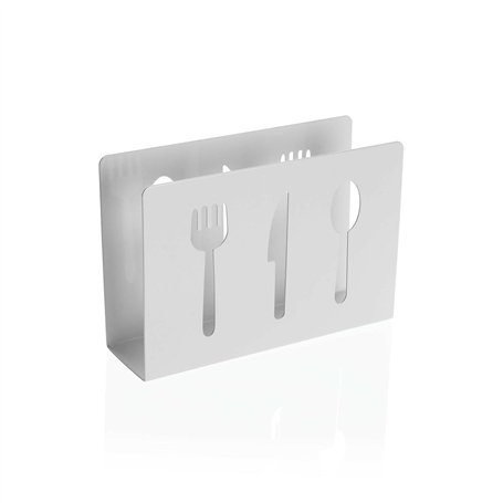 Porte-serviettes Versa Blanc Métal Céramique Acier Fer 4