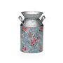 Vase Versa Bleu Métal Fleurs 13 x 15