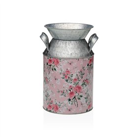 Vase Versa Rose Métal Fleurs 13 x 15