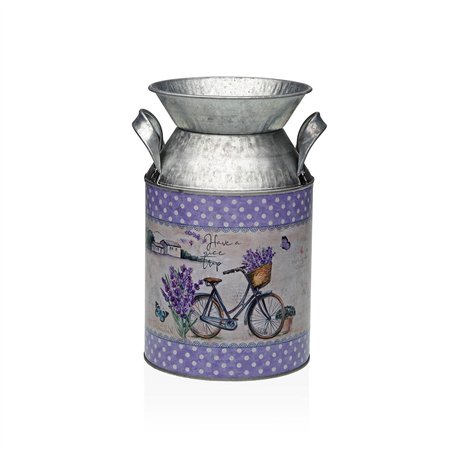 Vase Versa Lila Métal Bicyclette 13 x 15